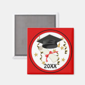 Blue Mortar en Diploma Afstuderen Magneet (Voorkant / Achterkant)