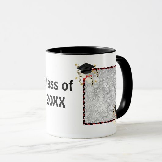 Blue Mortar en Diploma Afstuderen Mok (Voorkant rechts)