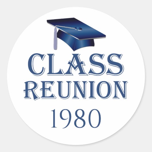Blue Mortar pet, klasse reünie elk jaar Sticker (Voorkant)