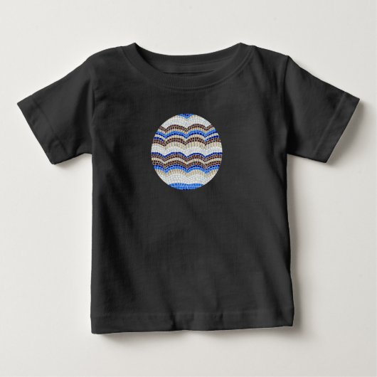 Blue Mosaic Baby Raglan T-Shirt (Voorkant)