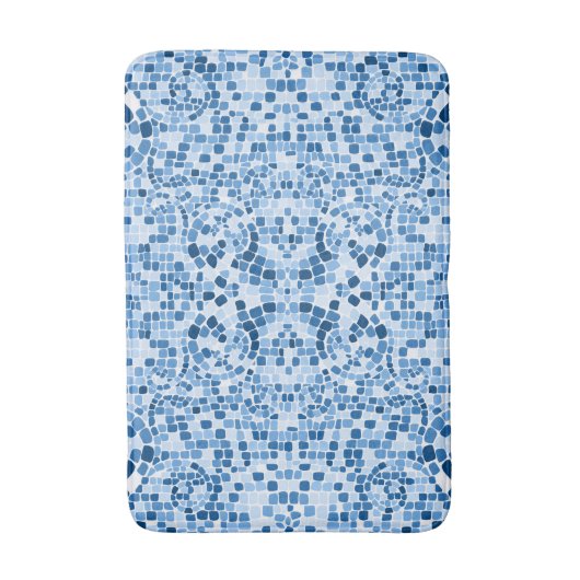 Blue Mosaic Bath Mat (Voorkant Verticaal)