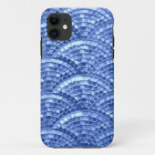 Blue Mosaic Design iPhone Case (Achterkant)