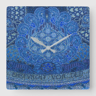 Blue Mosaic Detail, Duitsland Vierkante Klok