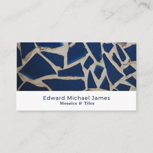 Blue Mosaic, Floorer, Tegel Installer Visitekaartje (Voorkant)