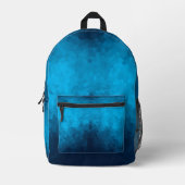 Blue Mosaic Geometric Pattern Bedrukte Rugzak (Voorkant)