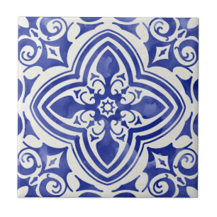 Blue Mosaic Pattern keramische tegel Tegeltje