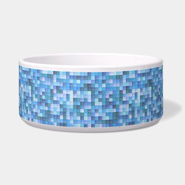 Blue Mosaic Pet Bowl Voerbakje (Voorkant)