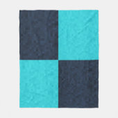 Blue Mosaic Retangular Pattern Fleece Deken (Voorkant)