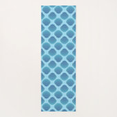 Blue Mosaic Seashell Pattern Yogamat (Achterkant)