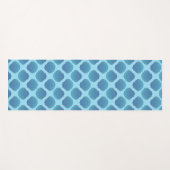 Blue Mosaic Seashell Pattern Yogamat (Voorkant (horizontaal))