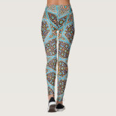 Blue Mosaic Tegel Paisley Leggings (Achterkant)