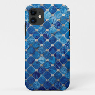 Blue Mosaic Tegel Pattern Mobiel Hoesje