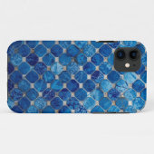 Blue Mosaic Tegel Pattern Mobiel Hoesje (Achterkant (horizontaal))