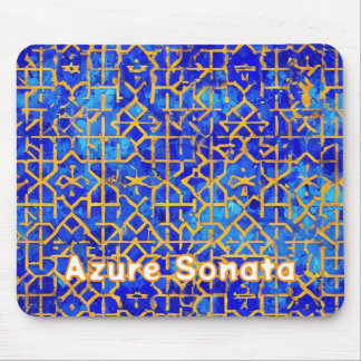 Blue Mosaic Tegel Pattern Mousepad Muismat
