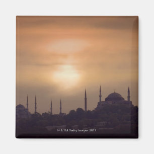 Blue Mosque en Hagia Sophia Turkey, Istanbul Magneet