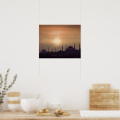 Blue Mosque en Hagia Sophia Turkey, Istanbul Poster (Keuken)