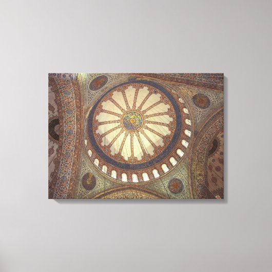 Blue Mosque Interior Istanbul, Canvas, Turkije Canvas Afdruk (Voorkant)