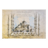 Blue mosque perfect poster (Voorkant)