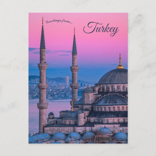 Blue Mosque Sultanahmet Turkey Briefkaart (Voorkant)