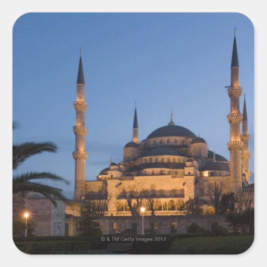Blue Mosque, Sultanhamet Area, Istanbul, Turkije Vierkante Sticker (Voorkant)