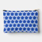 Blue Moss Rose Seamless Pattern Pouch Etui (Achterkant)