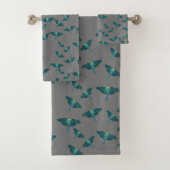 Blue Moth Butterfly Bad Handdoek (Insitu)