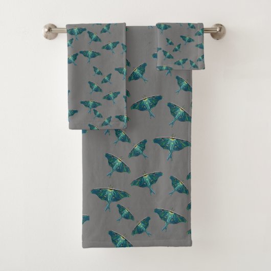 Blue Moth Butterfly Bad Handdoek (Insitu)