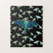 Blue Moth Butterfly Puzzle Gift Box Legpuzzel (Verticaal)