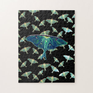 Blue Moth Butterfly Puzzle Gift Box Legpuzzel
