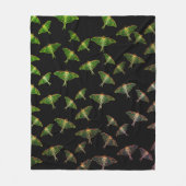 Blue Moths Butterfly Art Fleece Deken (Voorkant)