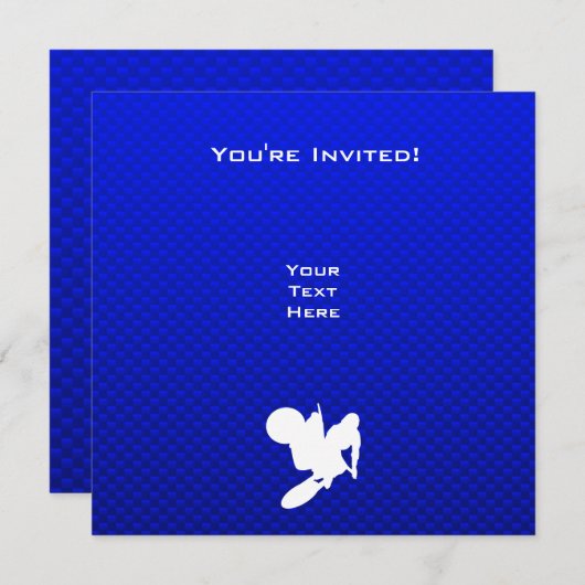 Blue Motocross Whip Kaart (Voorkant / Achterkant)