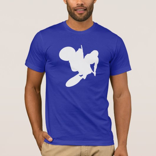 Blue Motocross Whip T-shirt (Voorkant)