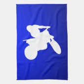 Blue Motocross Whip Theedoek (Verticaal)