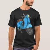 Blue Motor Scooter T-shirt (Voorkant)