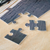 Blue Motorbike in Ancient Valbonne Frankrijk Legpuzzel (Zijkant)