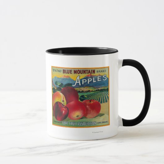 Blue Mountain Apple Crate LabelCove, OF Mok (Rechts)