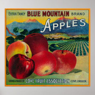 Blue Mountain Apple Crate LabelCove, OF Poster