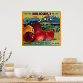 Blue Mountain Apple Crate LabelCove, OF Poster (Keuken)
