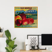 Blue Mountain Apple Crate LabelCove, OF Poster (Thuiskantoor)