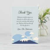 Blue Mountain Baby shower bedankje Bedankkaart (Staand voorkant)