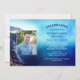 Blue Mountain Beach Photo Life Celebration Kaart