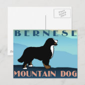Blue Mountain Bernese Dog Briefkaart (Voorkant / Achterkant)