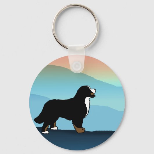 Blue Mountain Bernese Dog Sleutelhanger (Voorkant)