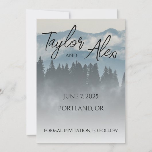 Blue Mountain Bewaar de datum Save The Date (Achterkant)