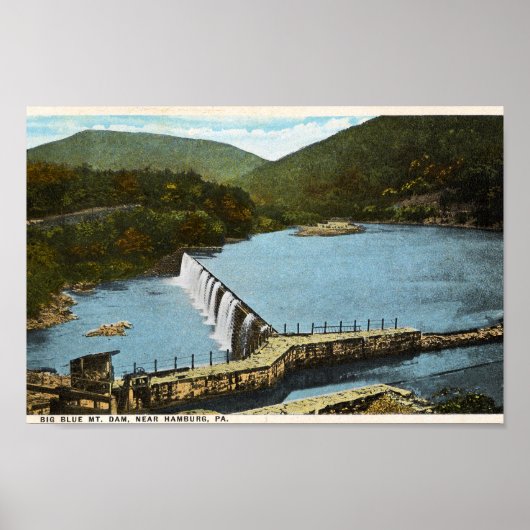 Blue Mountain Dam Hamburg PA Schuylkill Poster (Voorkant)