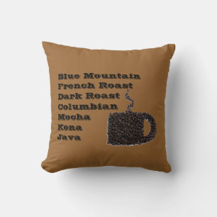 Blue Mountain Java Kona Coffee Designer Pillow Kussen