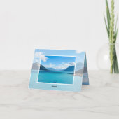 Blue Mountain Lake Photo Folded Thank You Card Bedankkaart (Achterkant)