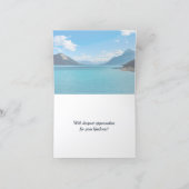 Blue Mountain Lake Photo Folded Thank You Card Bedankkaart (Binnen)