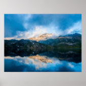 Blue Mountain Lake Print Poster Artwork Mural (Voorkant)