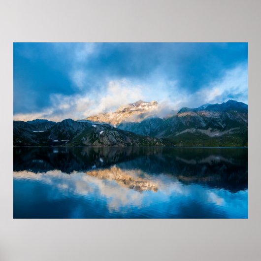 Blue Mountain Lake Print Poster Artwork Mural (Voorkant)